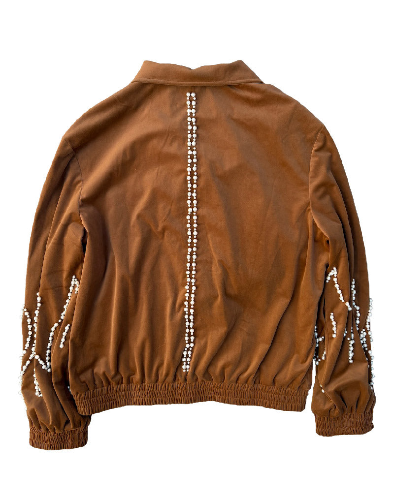 Flame Pearl Velvet Jacket – Birth Of Royal Child