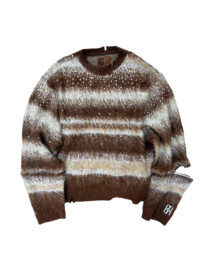 Rhinestone Encrusted Mohair Blend Sweater