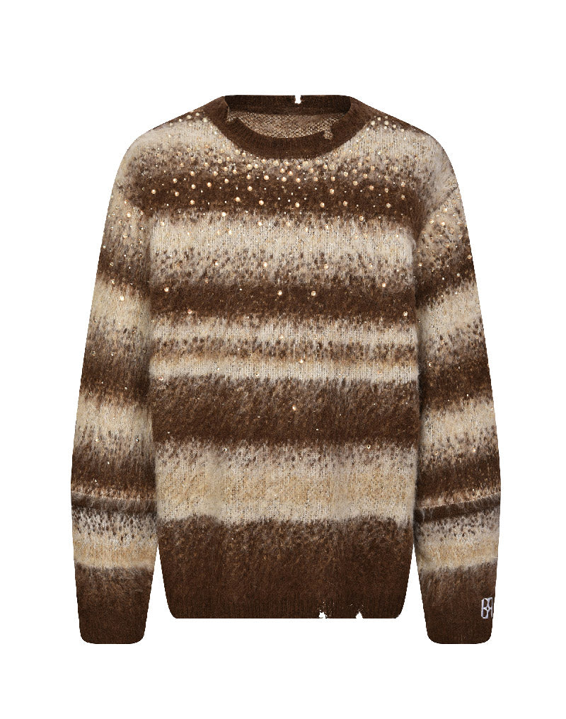 Rhinestone Encrusted Mohair Blend Sweater