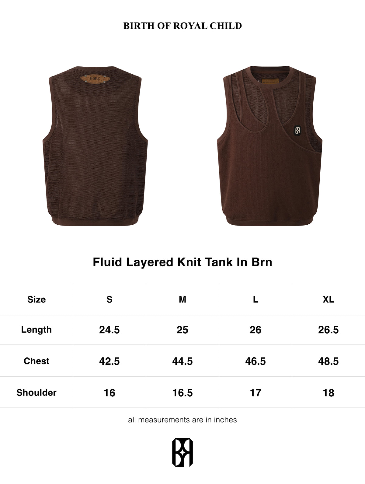Fluid Layered Knit Tank In BRN