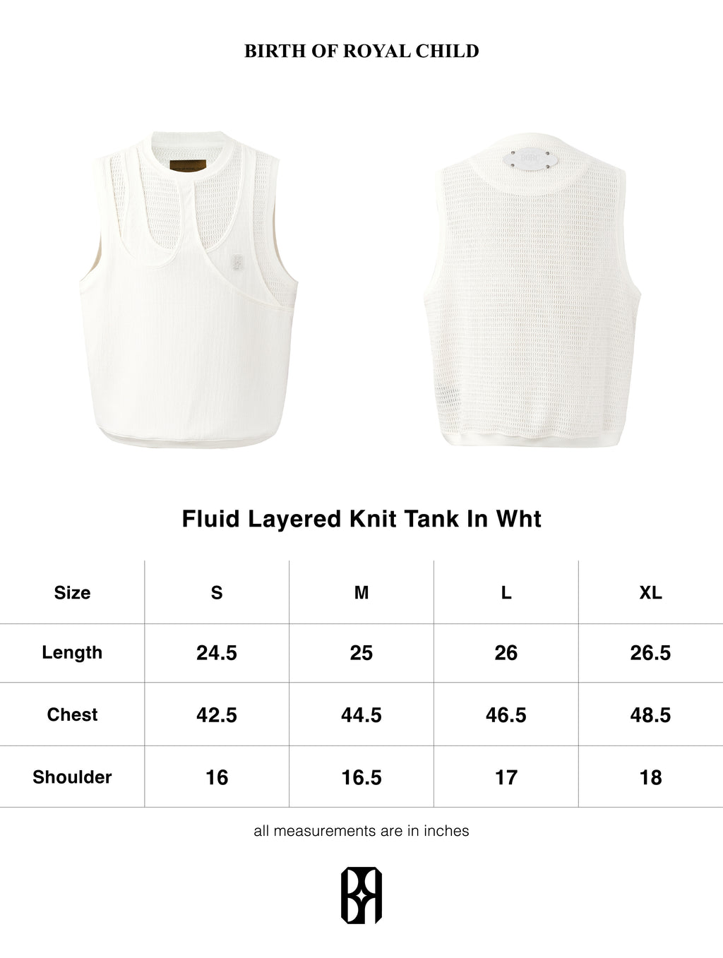 Fluid Layered Knit Tank In WHT