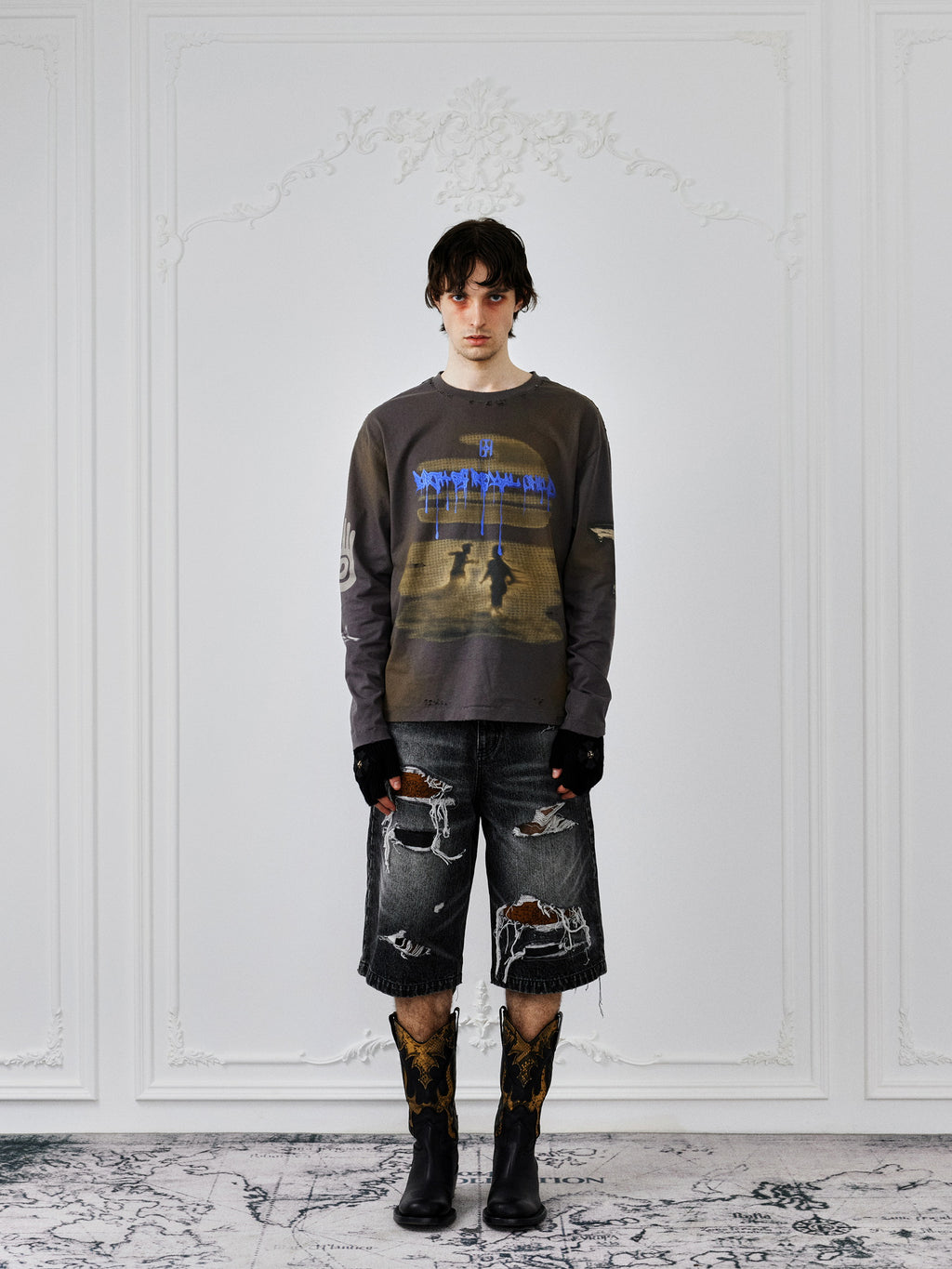 Sunset printed LS T-Shirt