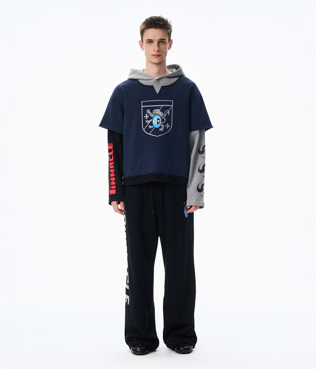 Crest Layered Hoodie