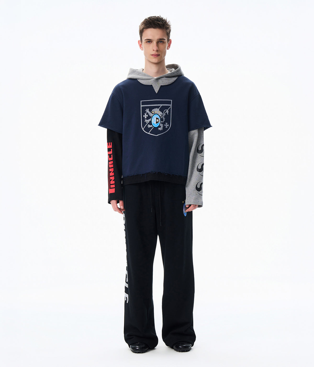 Crest Layered Hoodie