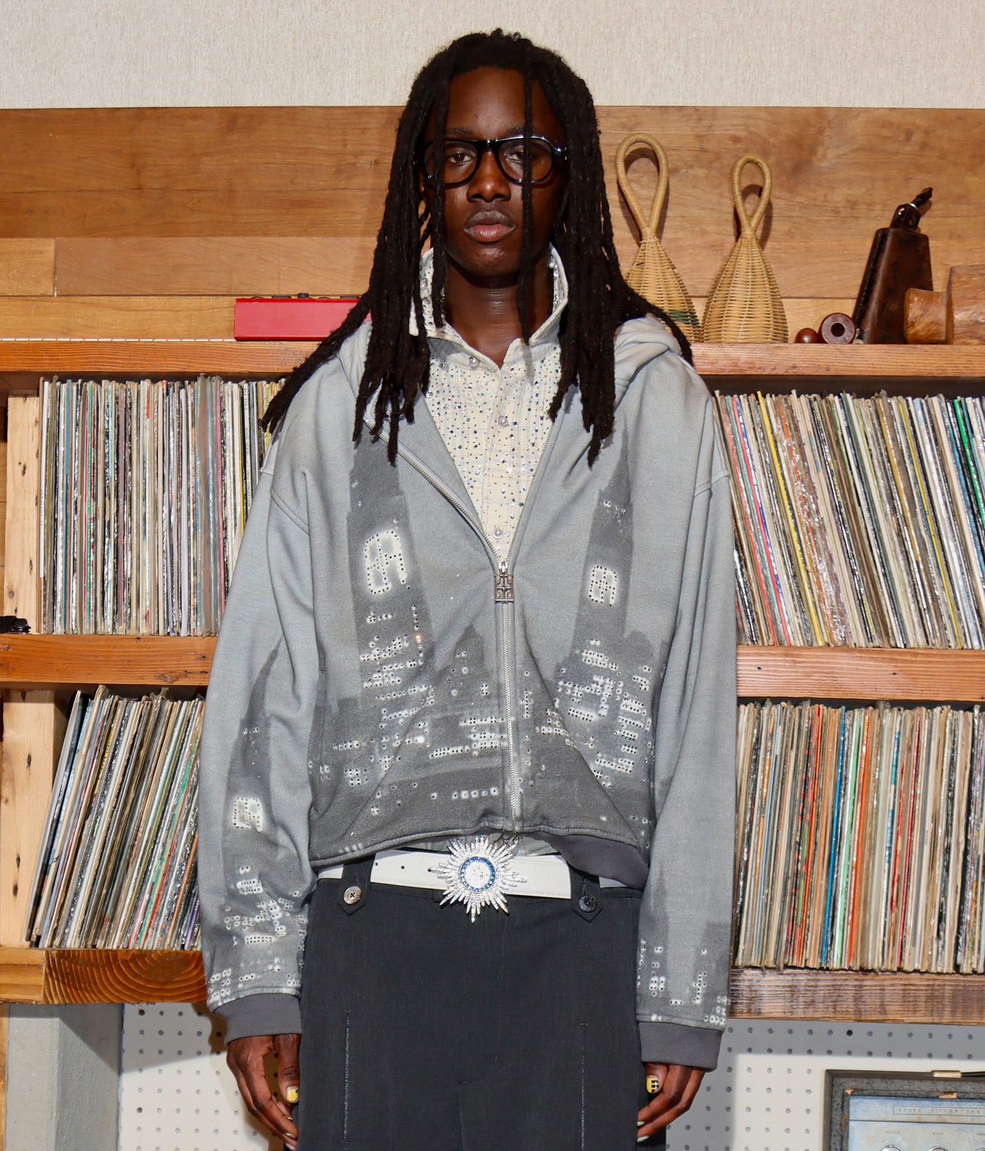 Midnight City Crystal Print Hoodie