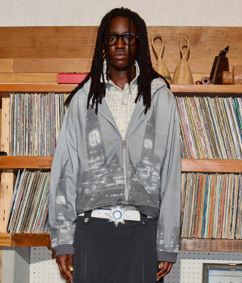 Midnight City Crystal Print Hoodie