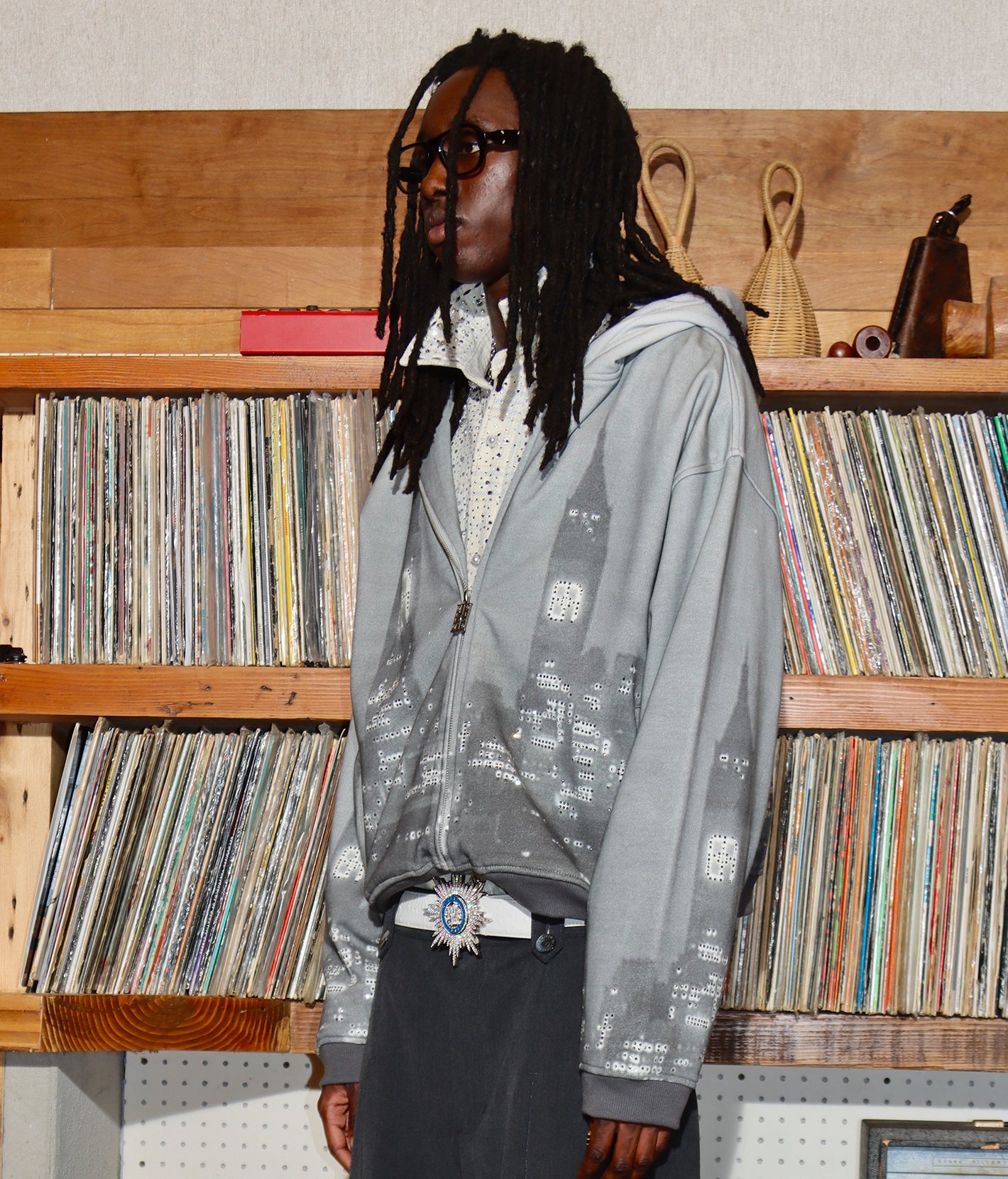 Midnight City Crystal Print Hoodie