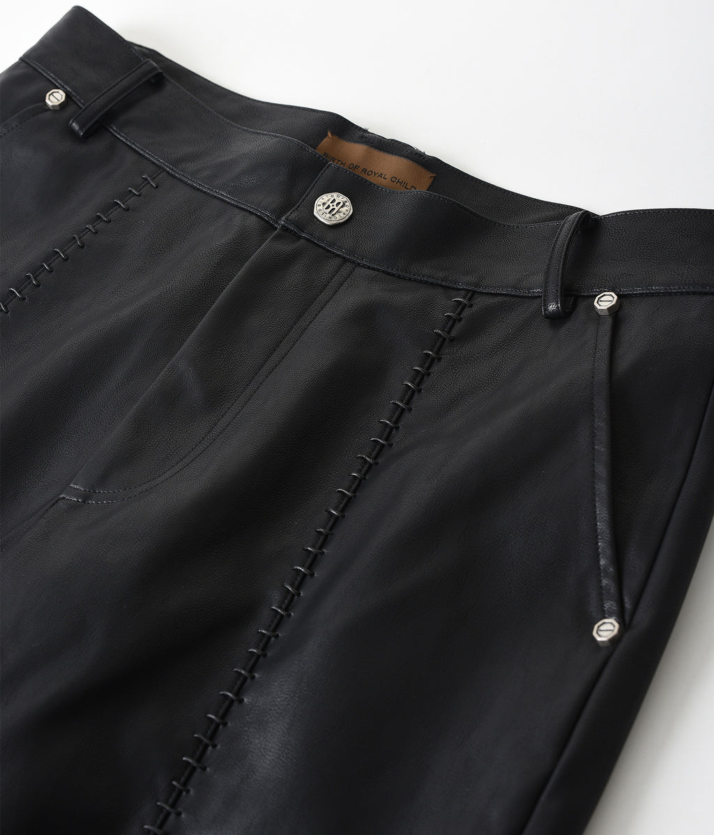 Cyber Scar Leather Pants