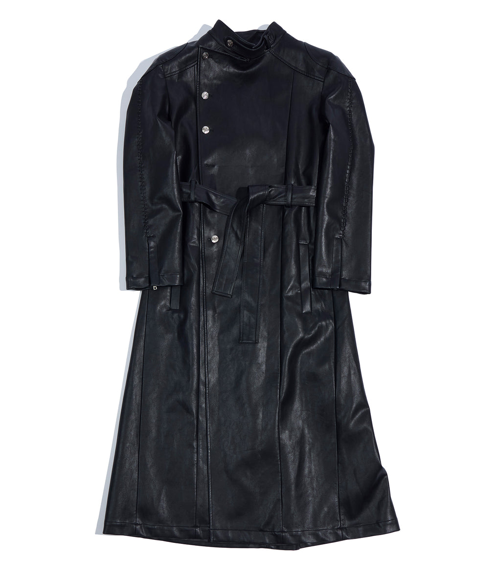 Cyber Scar Leather Trench