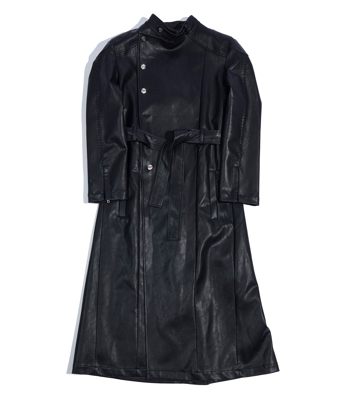Cyber Scar Leather Trench