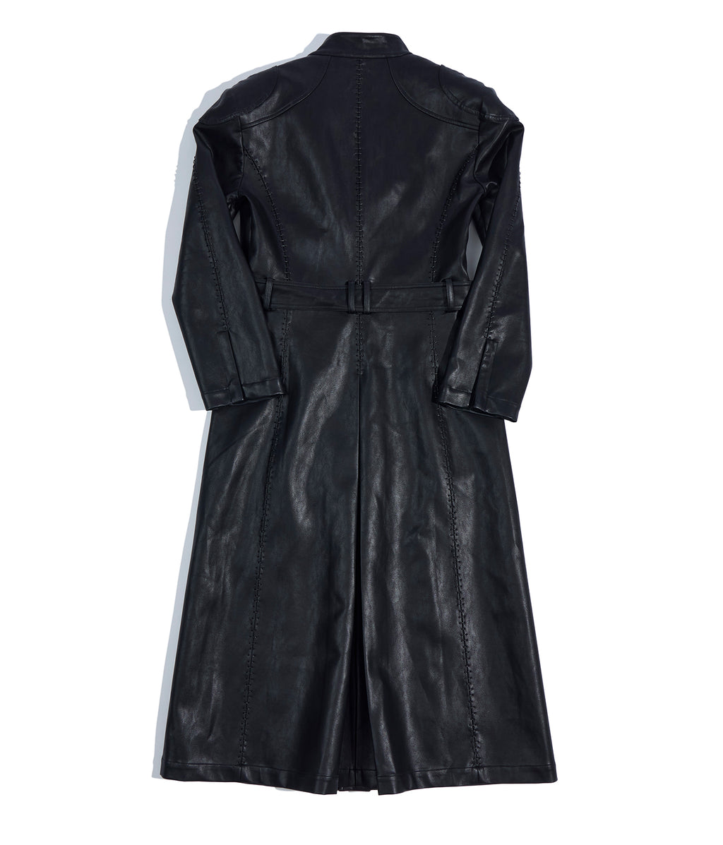 Cyber Scar Leather Trench