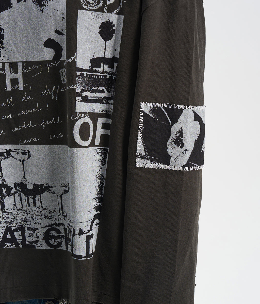 90s Hollywood Long Sleeve Tee BLK