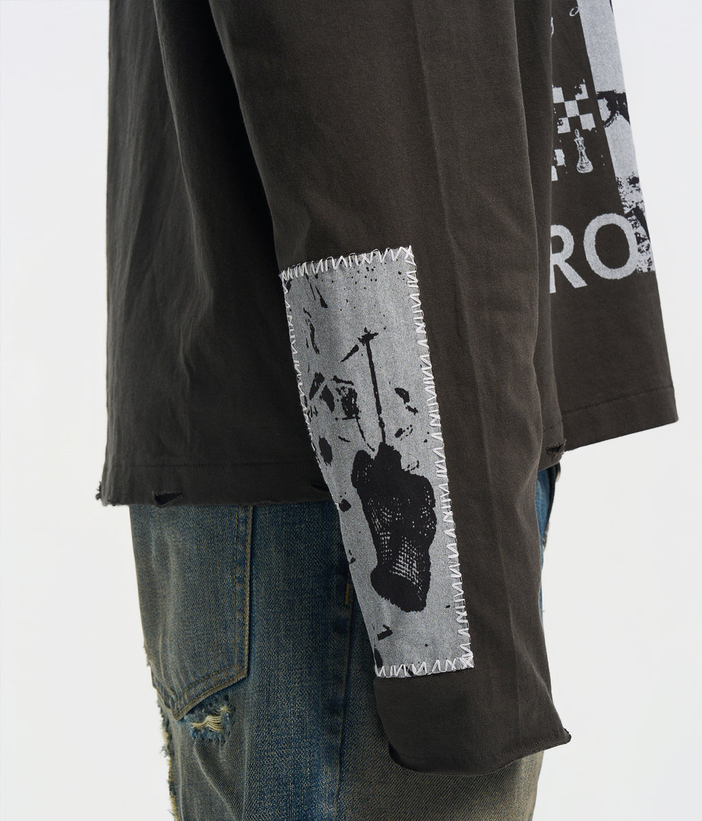 90s Hollywood Long Sleeve Tee BLK