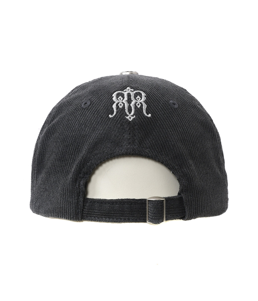 Dark Grey Embroidered Corduroy Baseball Cap | Birth of Royal Child | Hats & Caps | Adjustable Strap with Metal Buckle