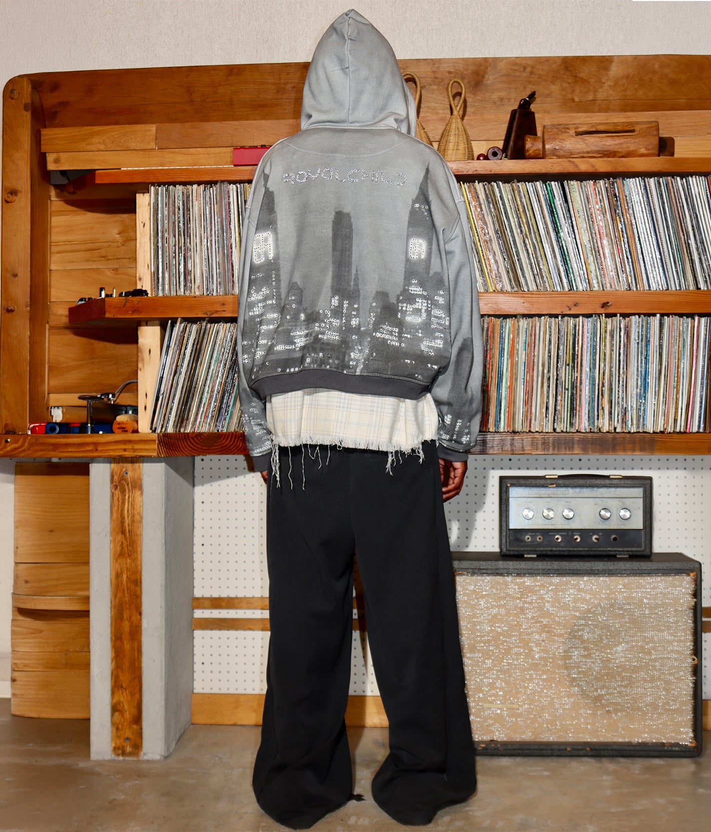 Midnight City Crystal Print Hoodie