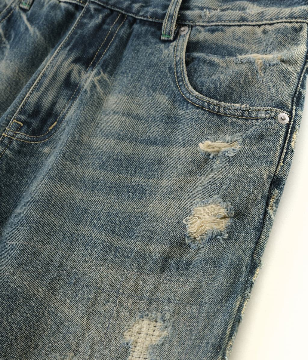 Layered Distressed Jeans