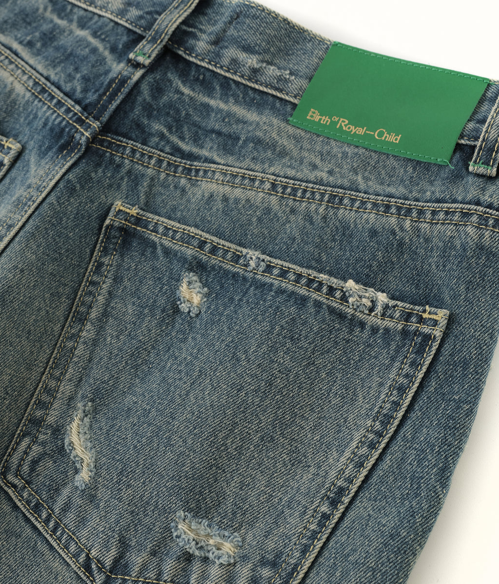 Layered Distressed Jeans