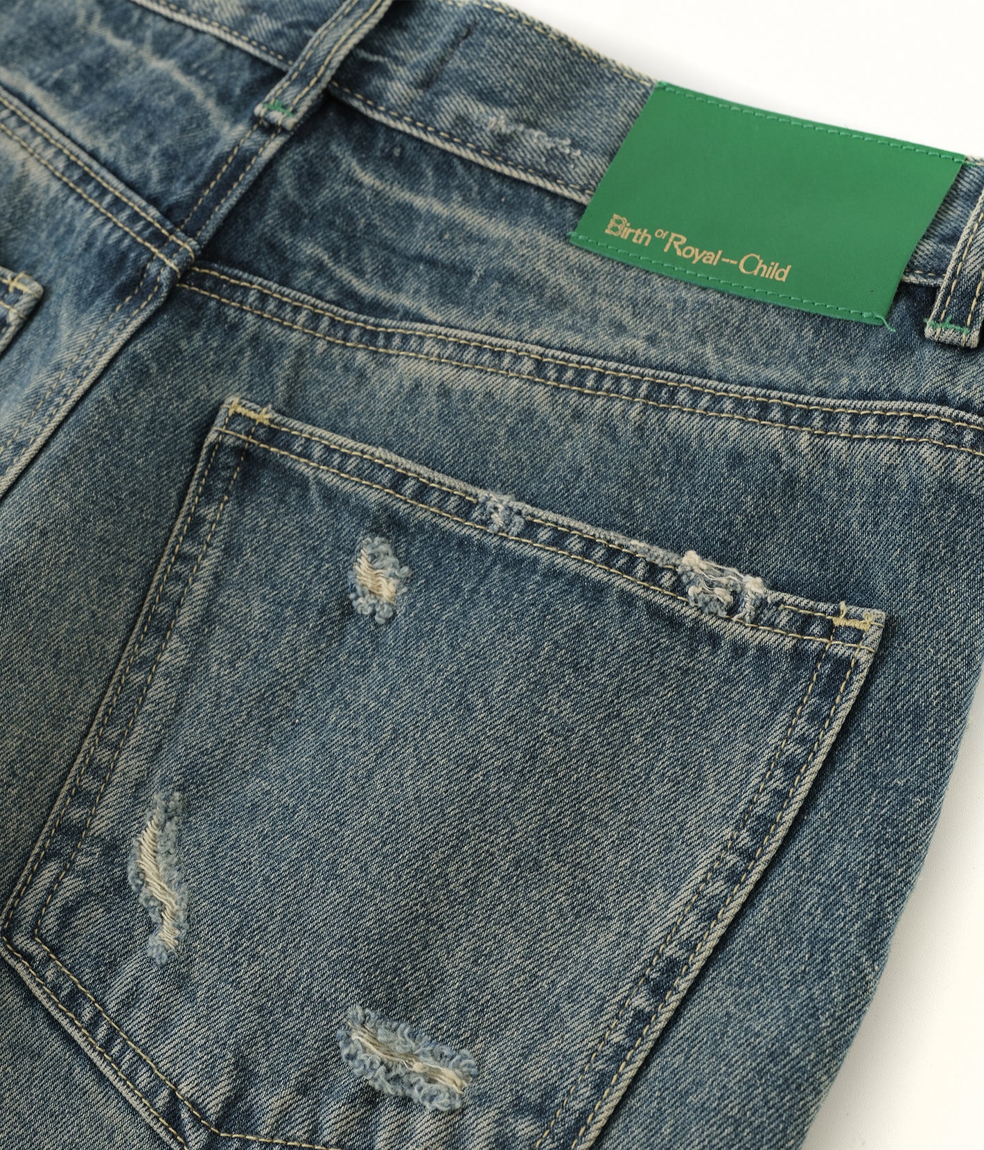 Layered Distressed Jeans