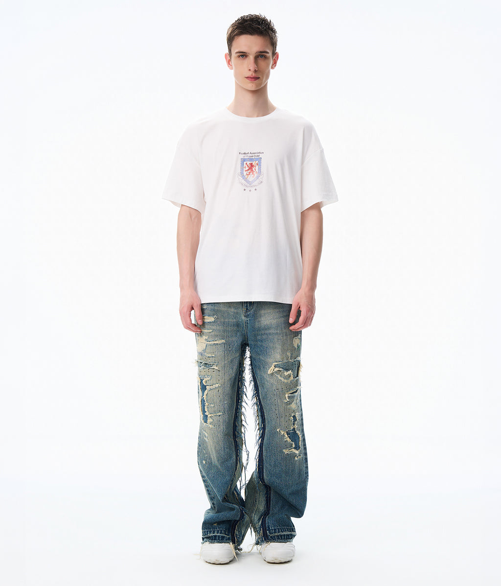 Layered Distressed Jeans