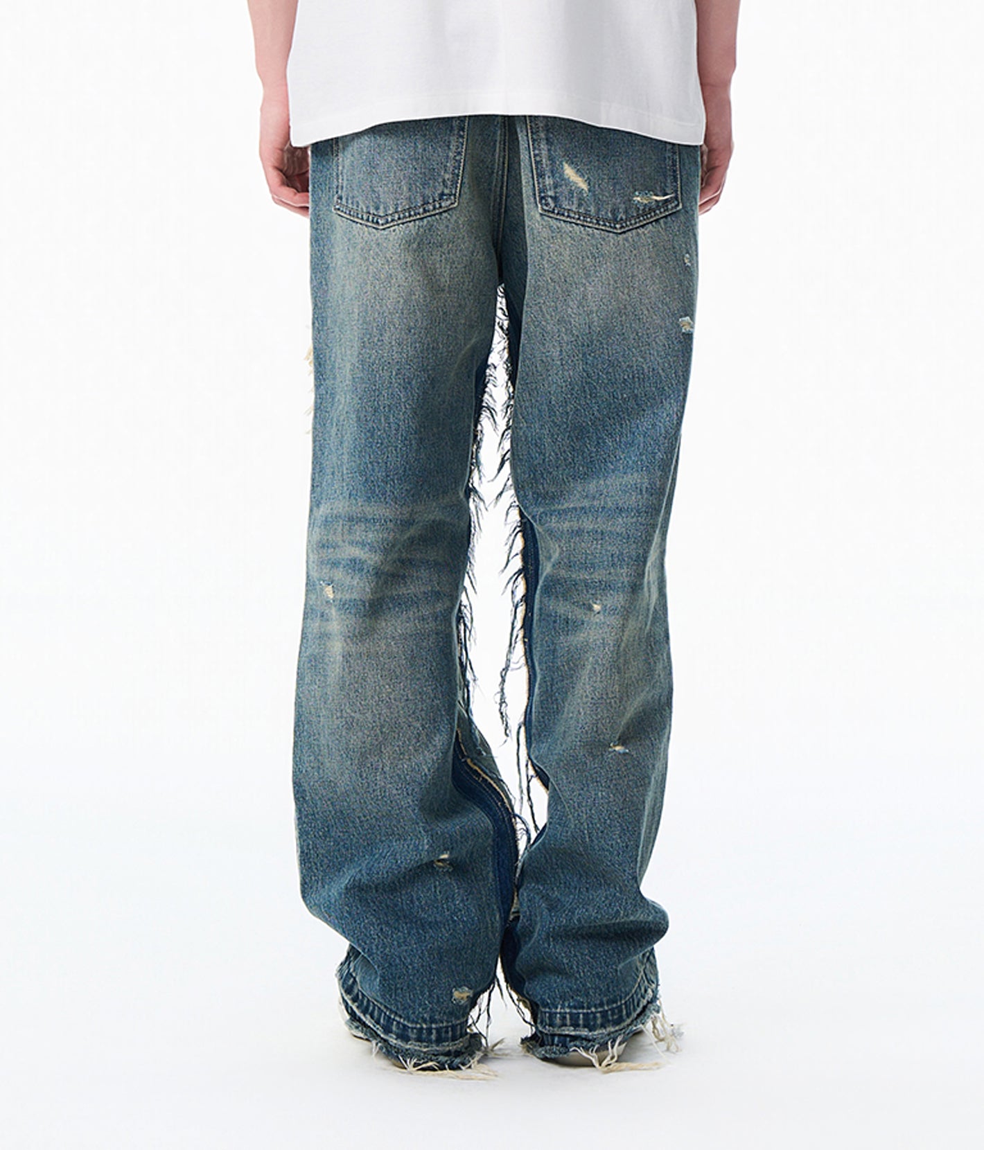 Layered Distressed Jeans