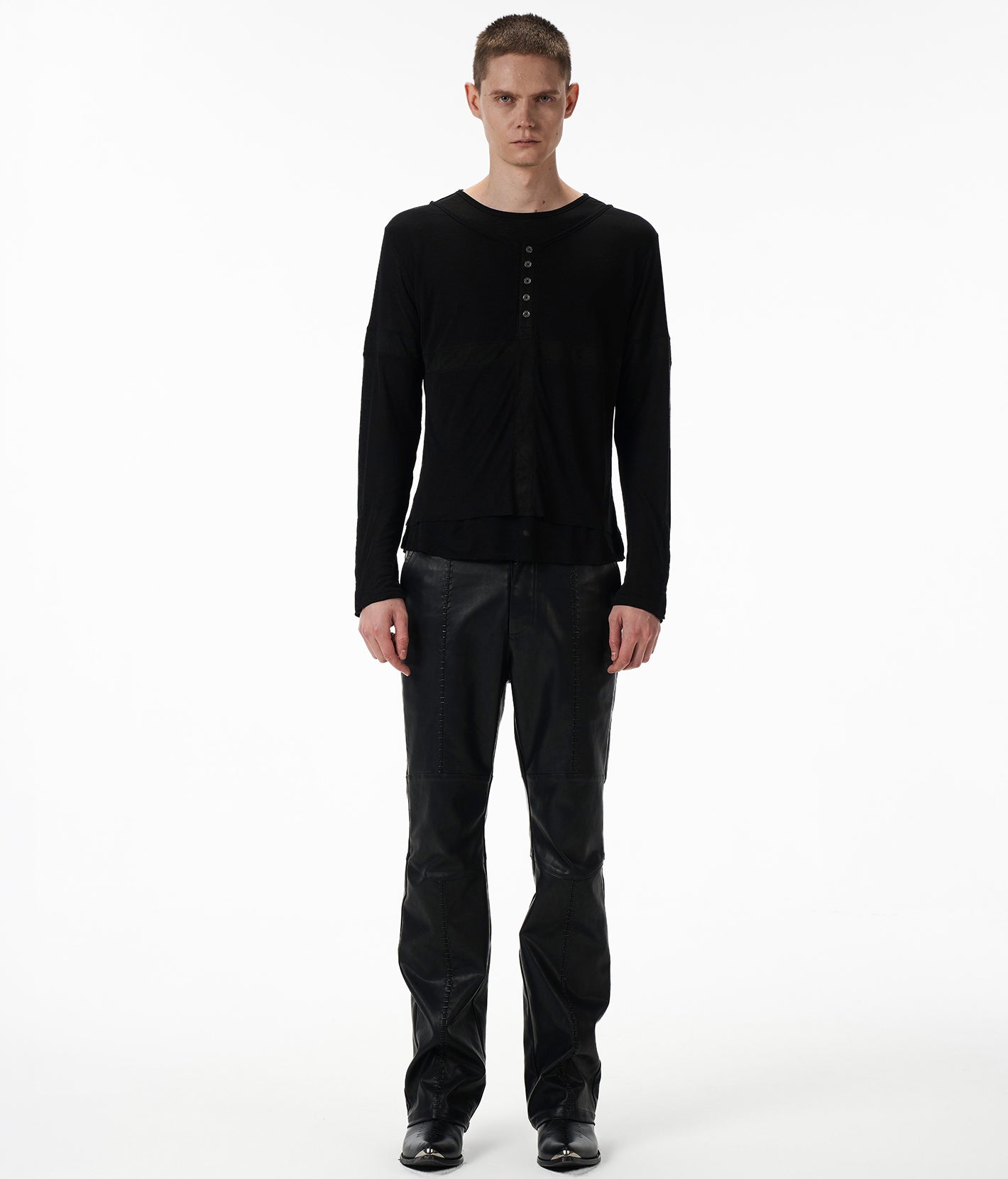 Cyber Scar Leather Pants