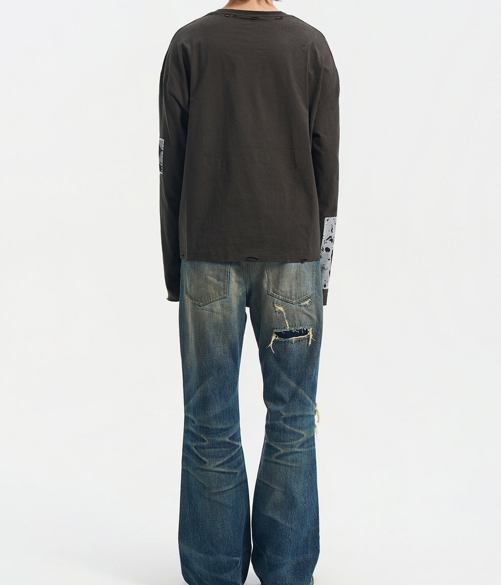 90s Hollywood Long Sleeve Tee BLK