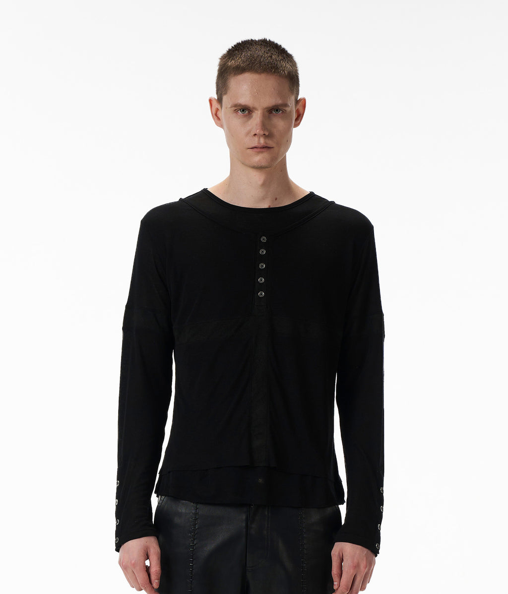 Layered Long Sleeve Tee | Black | Birth of Royal Child 