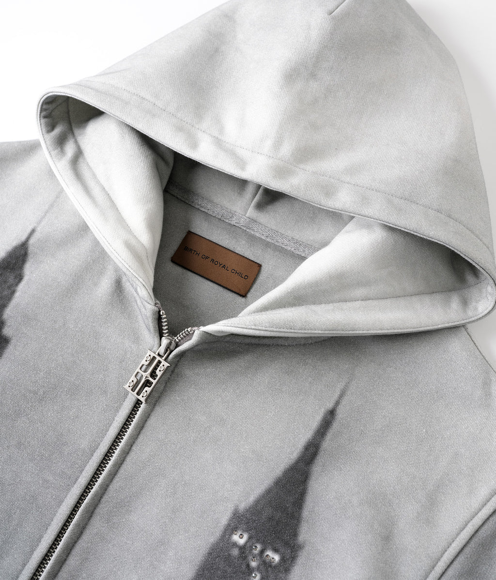 Midnight City Crystal Print Hoodie