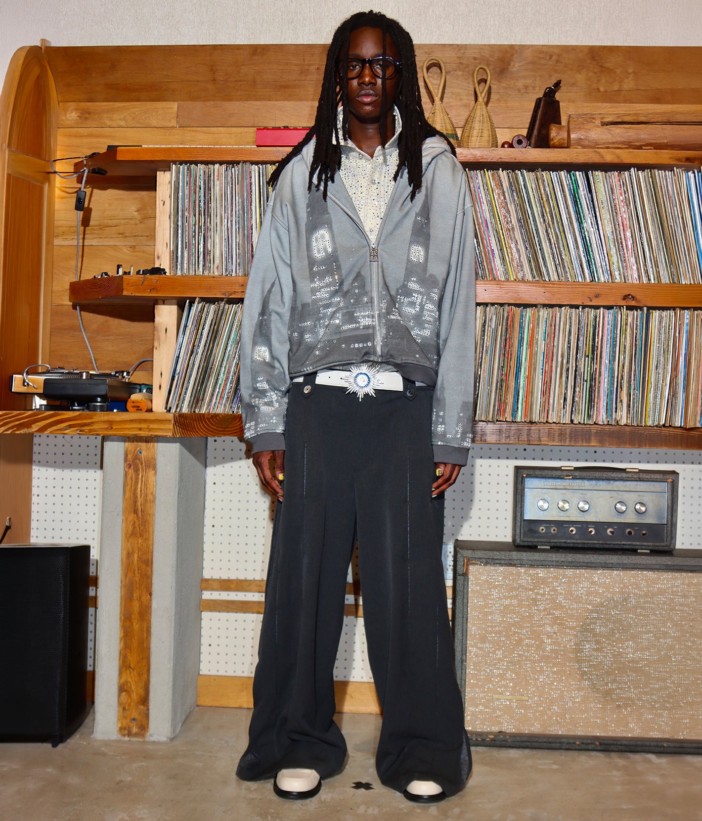 Midnight City Crystal Print Hoodie