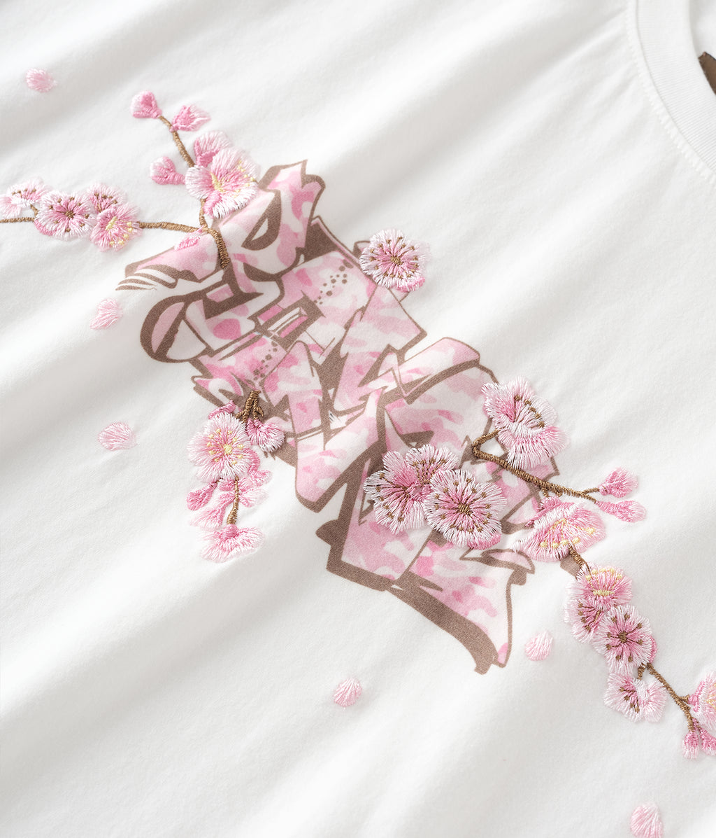 Sakura Embroidered Tee