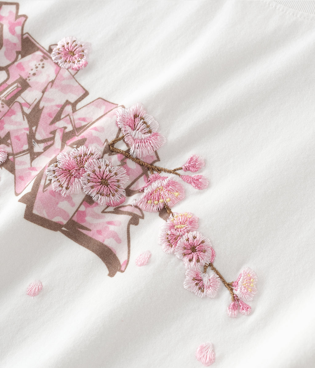 Sakura Embroidered Tee