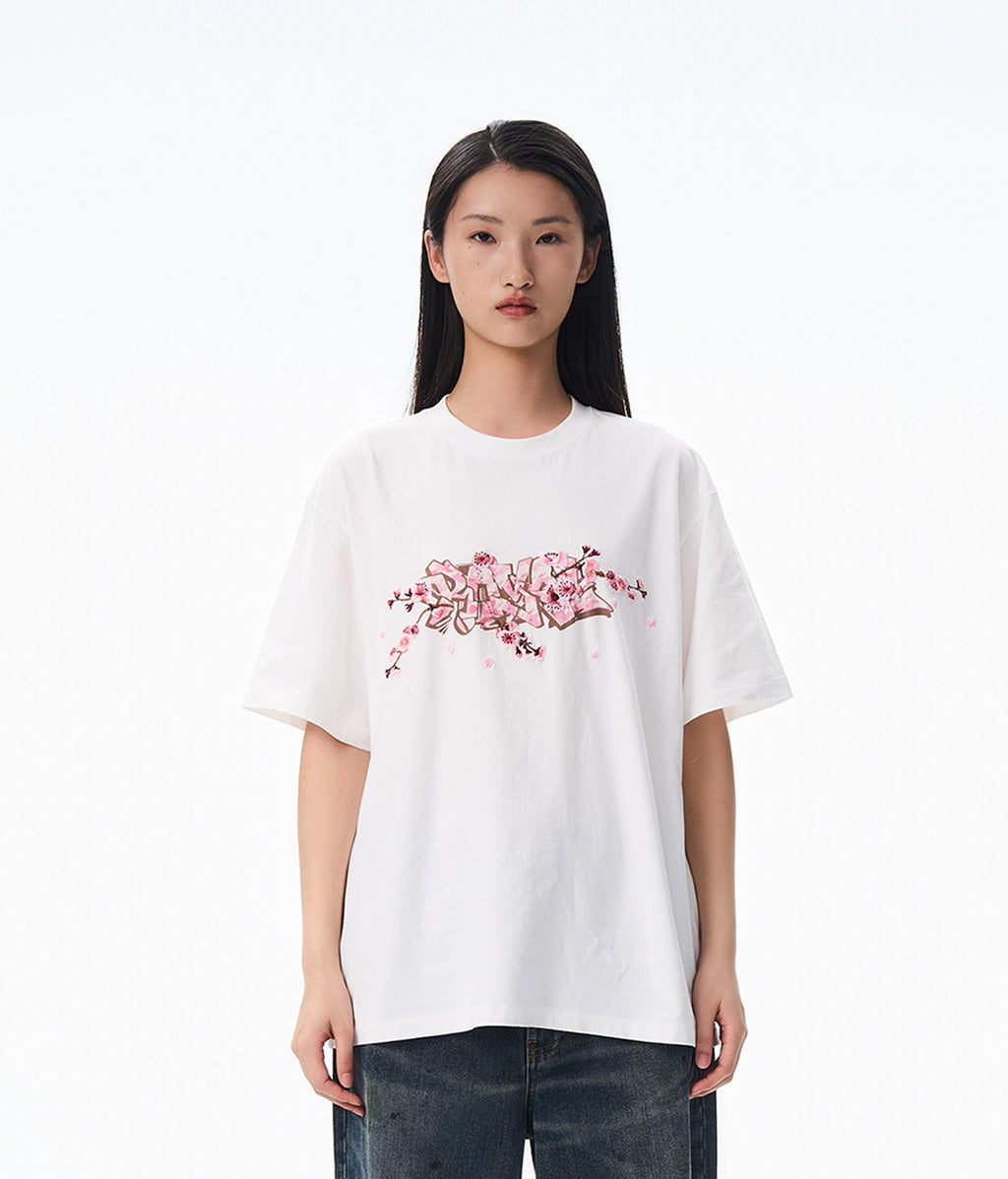 Sakura Embroidered Tee