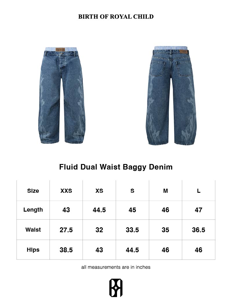 Fluid Dual Waist Baggy Jeans