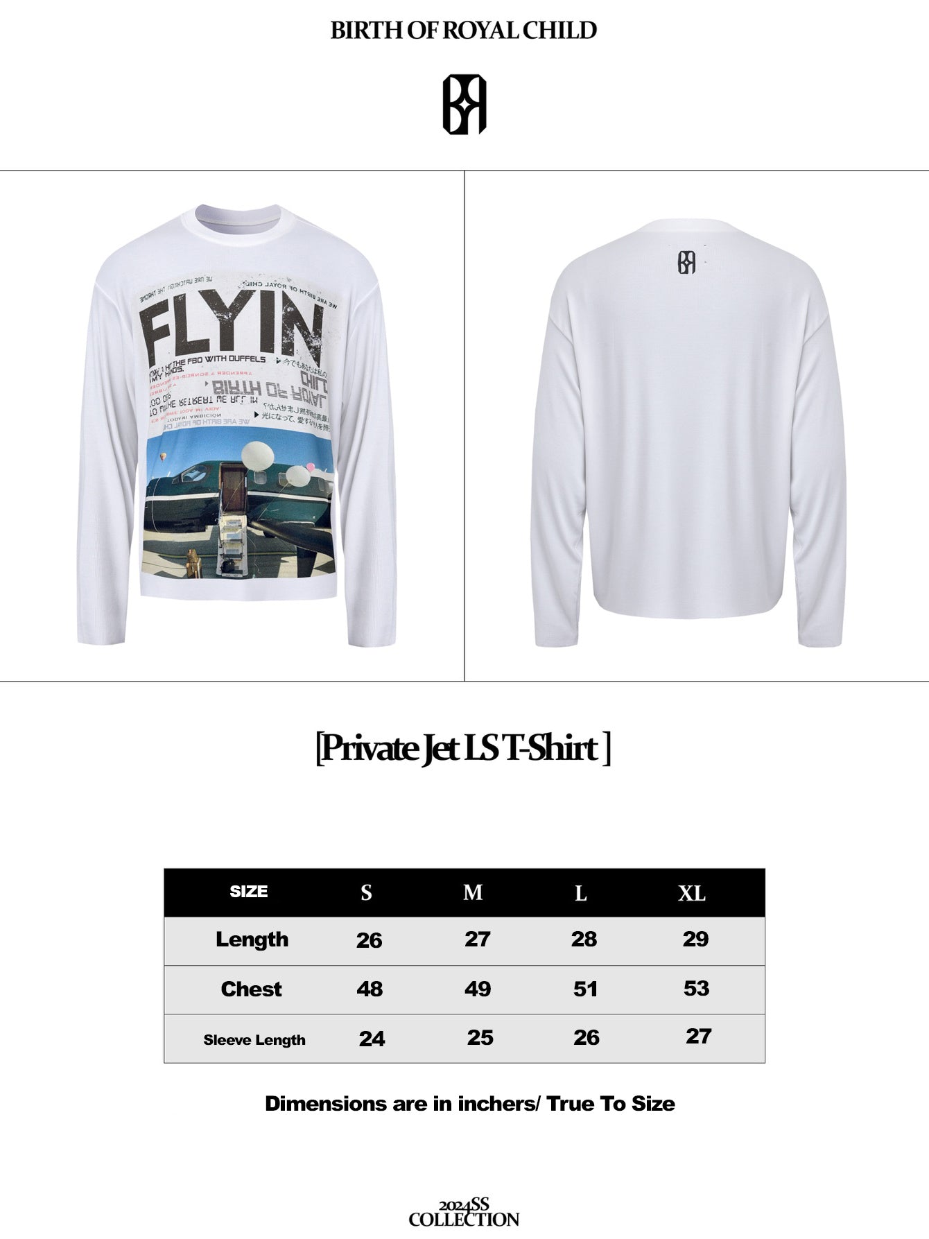 Private Jet Print Long-Sleeve Tshirt