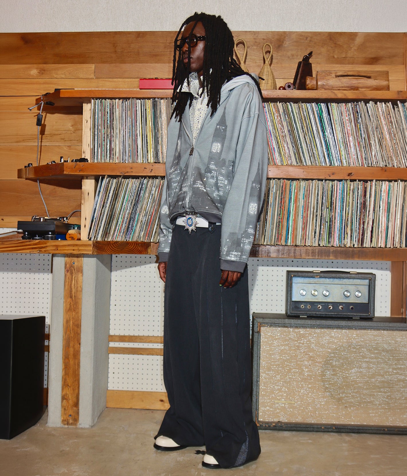 Midnight City Crystal Print Hoodie