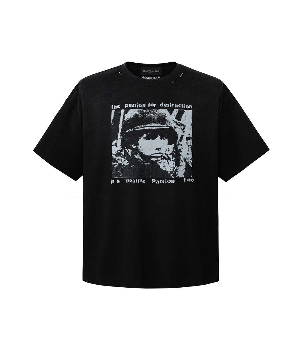 Distressed Soldier Portrait Tee
