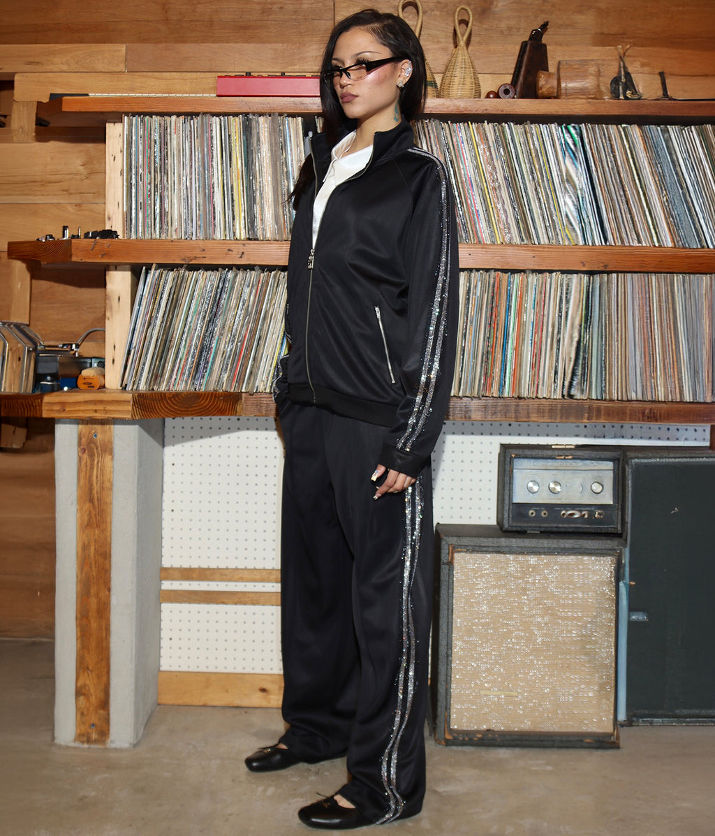 Midnight Gradient Crystal Track Jacket