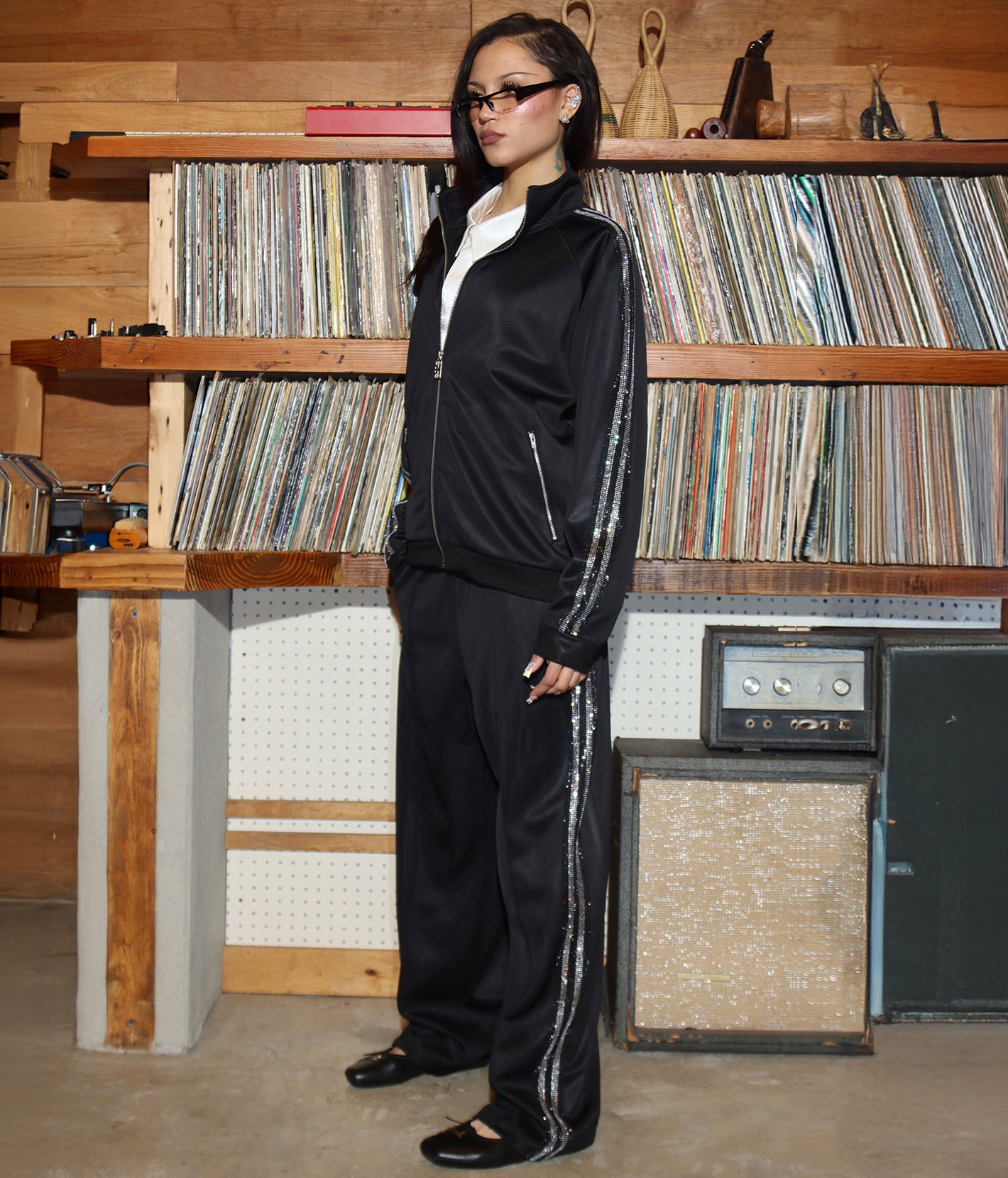 Midnight Gradient Crystal Track Jacket