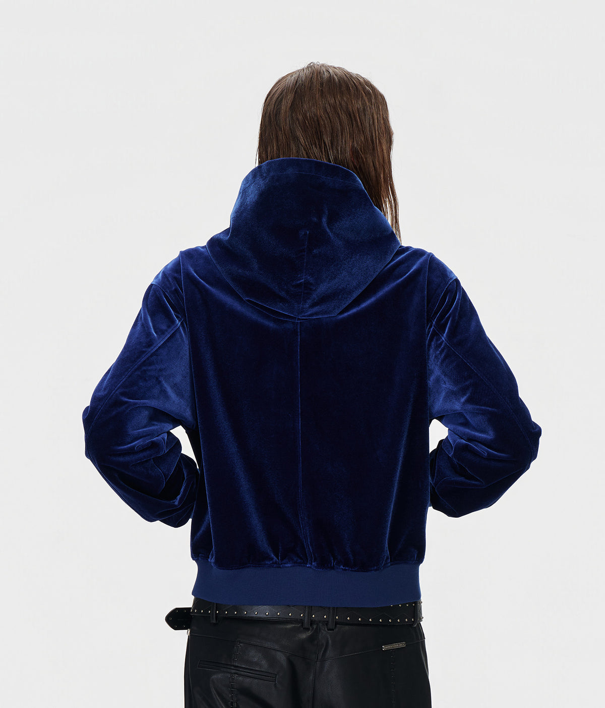 Shooting Star Velour Hoodie Blue