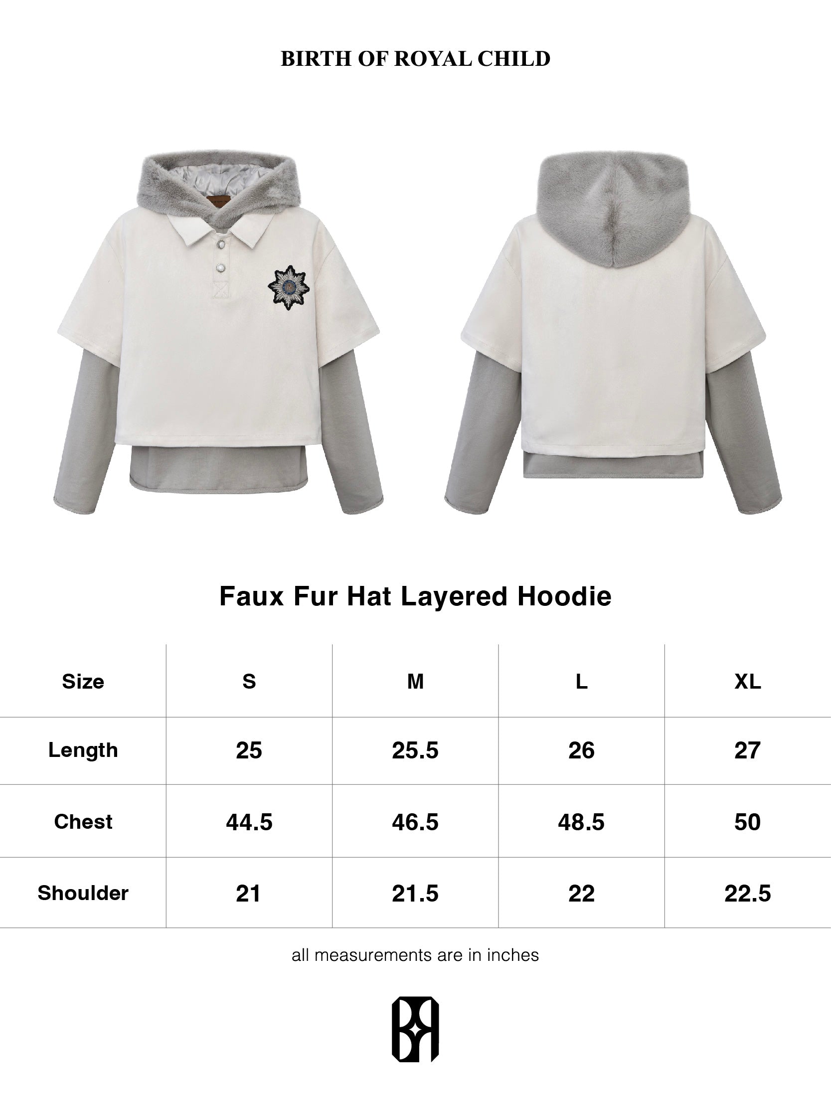 Faux Fur Hat Layered Hoodie