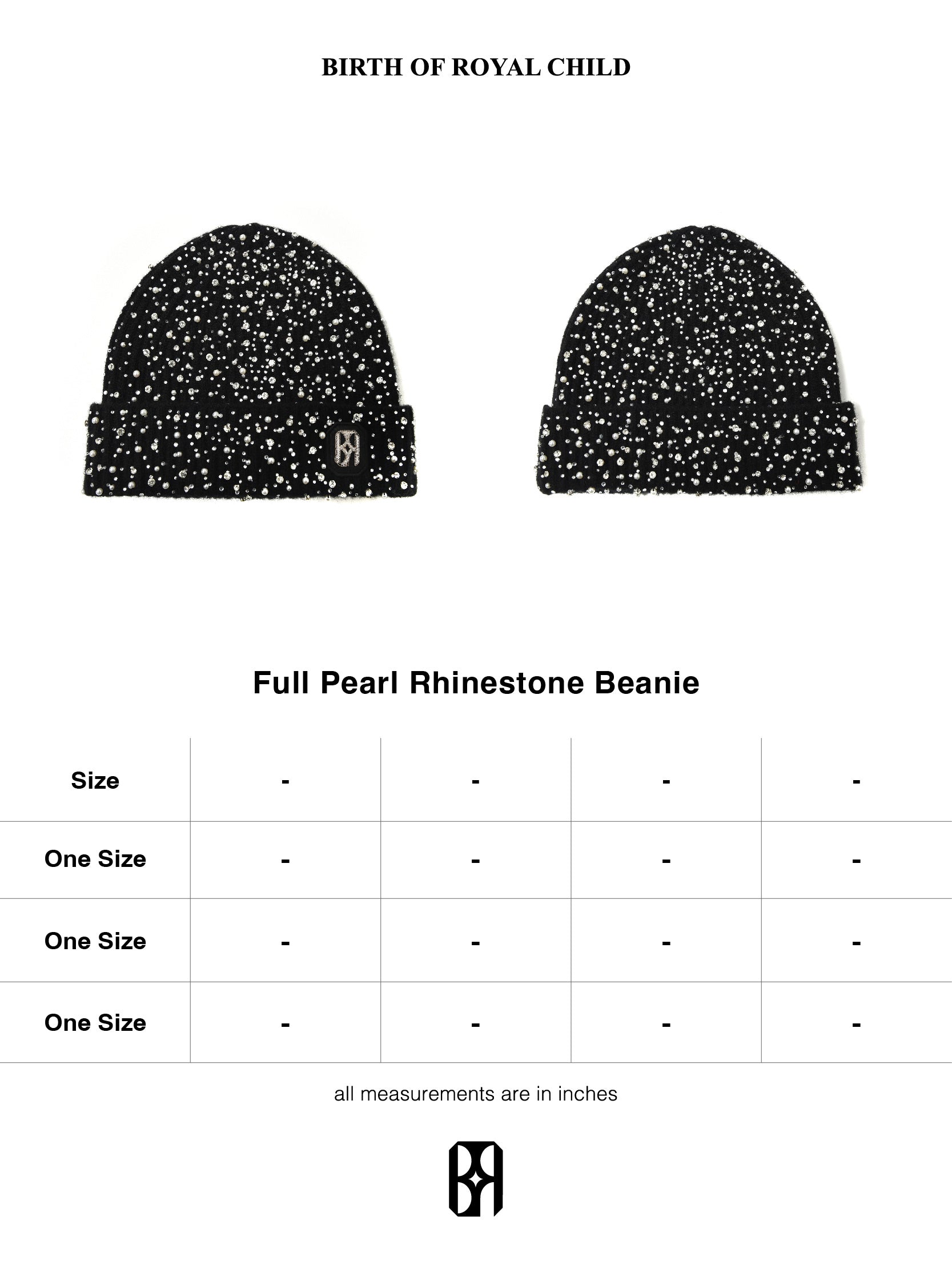 Pearl & Rhinestone Beanie